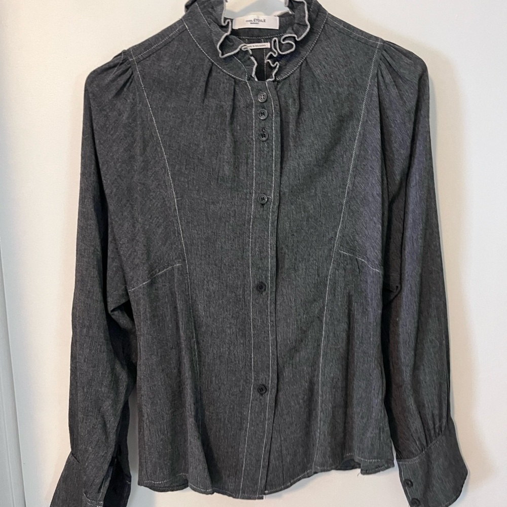 Isabel Marant Ruffle Neck Blouse